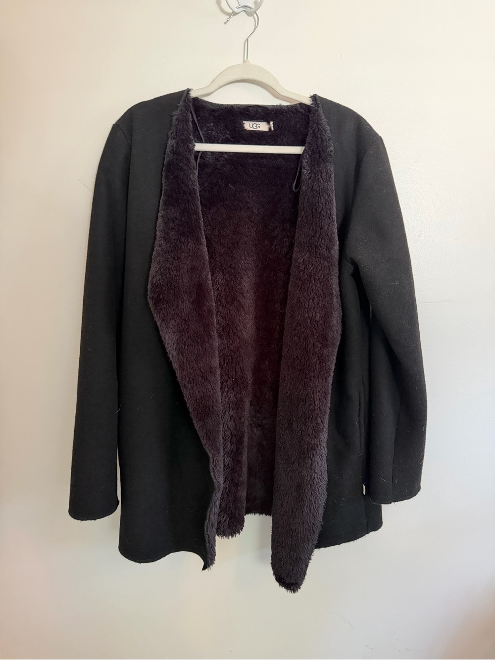 UGG Women's Black Teddy Jacket with Plush Lining